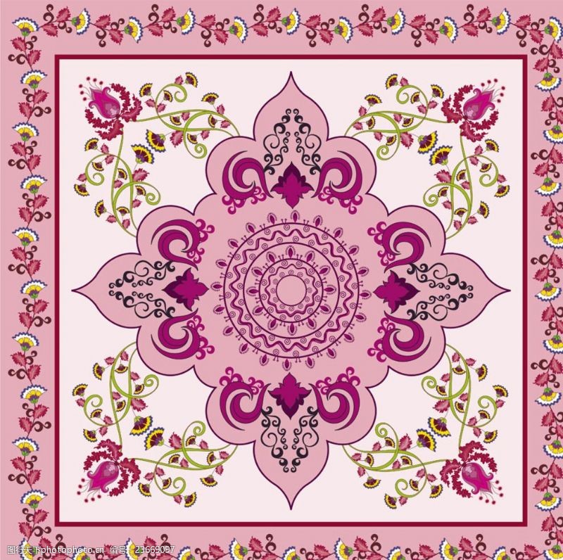 絲巾花紋圖片素材