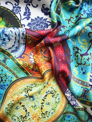 美幟 高檔真絲噴繪大方巾-青花 - 聚美優(yōu)品 - 名品特賣,正品折扣限時(shí)搶購