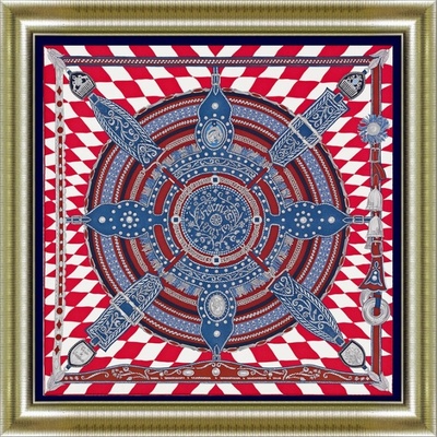 《愛馬仕》方巾系列裝飾畫-奢華、尊貴、經(jīng).