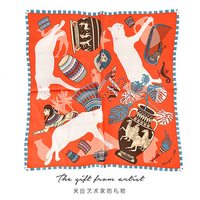 川樸Champur 貝斯特 品質(zhì)百搭復(fù)古真絲小方巾絲巾